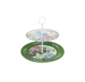 TWO-TIER FLORA STAND IN BRANDANI PORCELAIN