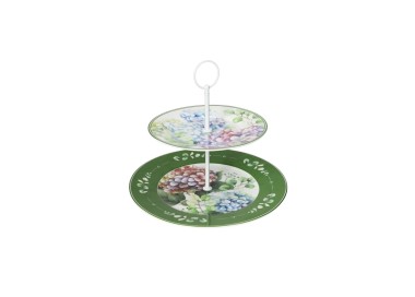 TWO-TIER FLORA STAND IN BRANDANI PORCELAIN