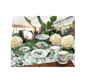 SET OF 2 PCS FLORA PORCELAIN SAUCER BRANDANI