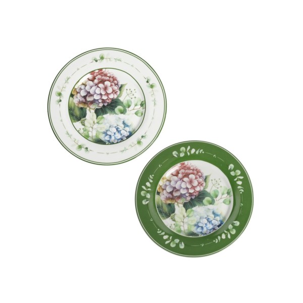 SET 2 PZ PIATTINO FLORA PORCELLANA BRANDANI