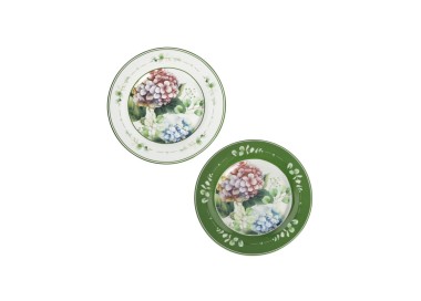 SET OF 2 PCS FLORA PORCELAIN SAUCER BRANDANI