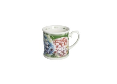 MUG FLORA NEW BONE CHINA BRANDANI (GREEN BACKGROUND)