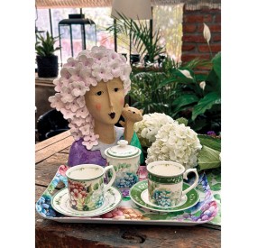 SET 2 PCS FLORA MUG NEW BONE CHINA BRANDANI