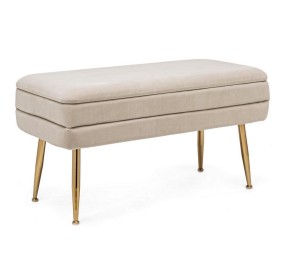 BEIGE STORAGE BENCH PAVLINA BIZZOTTO