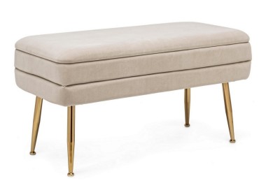 BEIGE STORAGE BENCH PAVLINA BIZZOTTO