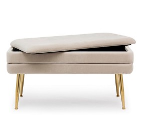 BEIGE STORAGE BENCH PAVLINA BIZZOTTO