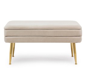 BEIGE STORAGE BENCH PAVLINA BIZZOTTO