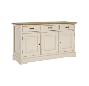 CREDENZA SIENA IN LEGNO BIANCO 3 ANTE 3 CASSETTI BIZZOTTO 150x50cm H85