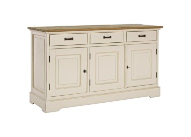 CREDENZA SIENA IN LEGNO BIANCO 3 ANTE 3 CASSETTI BIZZOTTO 150x50cm H85