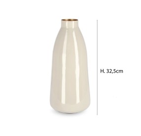 VASO BOTTIGLIA VELMA BEIGE H32,5cm BIZZOTTO