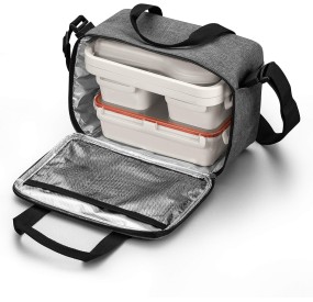 LUNCH BOX COMPLETA CON BORSA TERMICA ISOLANTE E POSATE