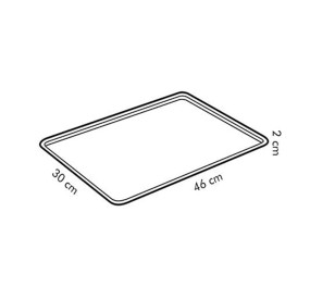 RECTANGULAR PIZZA PAN  DESSERTS  MEAT  FISH 46X30CM NON-STICK STEEL TESCOMA