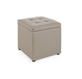 BIZZOTTO BEIGE ECO-LEATHER CONTAINER POUF