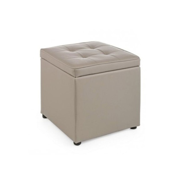 BIZZOTTO BEIGE ECO-LEATHER CONTAINER POUF