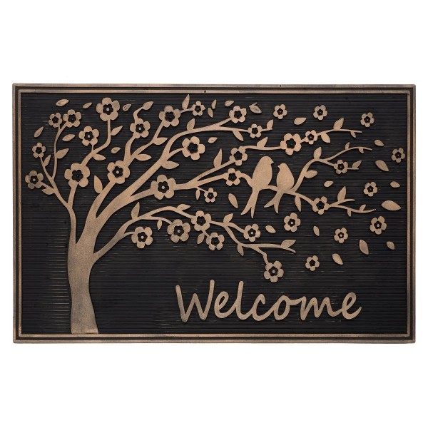 WELCOME TREE RUBBER DOORMAT 75x45cm