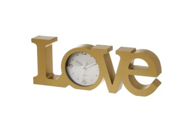 LOVE MATT GOLD TABLE CLOCK 39x15cm