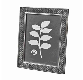 BLACK CHROME POLYSTYRENE PHOTO FRAME 15x20