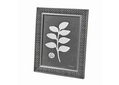 BLACK CHROME POLYSTYRENE PHOTO FRAME 15x20