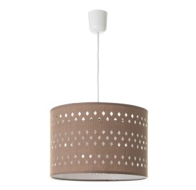 CEILING CHANDELIER IN BEIGE COTTON AND PVC