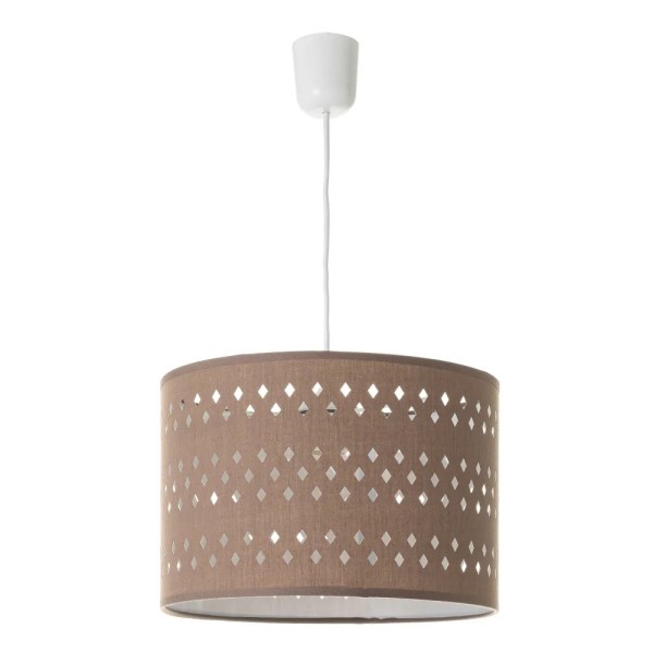 CEILING CHANDELIER IN BEIGE COTTON AND PVC