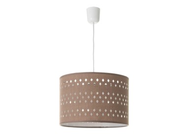 CEILING CHANDELIER IN BEIGE COTTON AND PVC