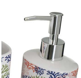 SET 2PCS CORAL CERAMIC BATHROOM DISPENSER 200ml