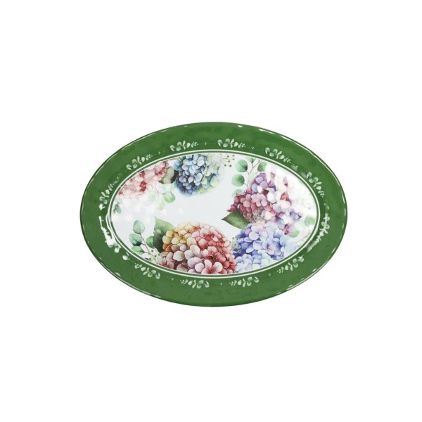 OVAL TRAY FLORA MELAMINE BRANDANI