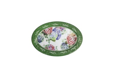 LARGE OVAL FLORA MELAMINE TRAY BRANDANI