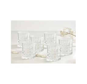 SET OF 6 MOSAIC GLASSES IN BRANDANI GLASS