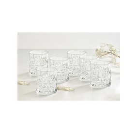 SET OF 6 FLOWER GLASSES IN BRANDANI GLASS