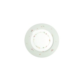 SET OF TABLE PLATES 18 PCS GREEN POLLEN NEW BONE CHINA BRANDANI