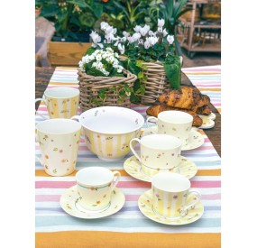 BRANDANI PORCELAIN YELLOW POLLEN BREAKFAST CUP