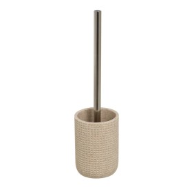 BEIGE STONE EFFECT POLYRESIN BRUSH HOLDER 37cm