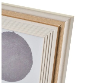 NATURAL WHITE BROWN WOOD PHOTO FRAME 20x25