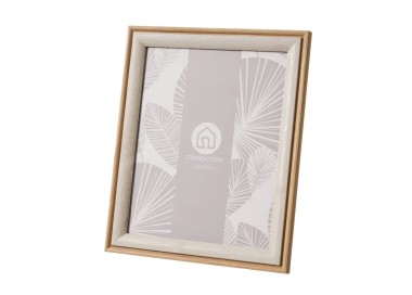 CORNICE PORTAFOTO LEGNO MDF BIANCO - MARRONE 20x25