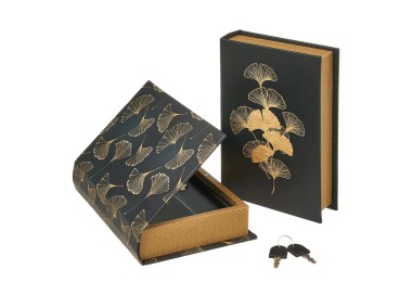 GINKGO BOOK SAFE SECRET HIDING WITH KEY