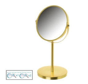 DOUBLE GOLD MIRROR 2 MAGNIFICATIONS 35cm