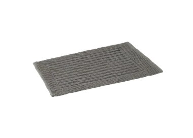 GRAY RECTANGULAR BATHROOM RUG 100% COTTON