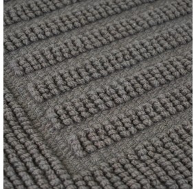 GRAY RECTANGULAR BATHROOM RUG 100% COTTON