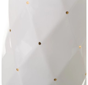 PORTASCOPINO CERAMICA BIANCA - ORO 33cm