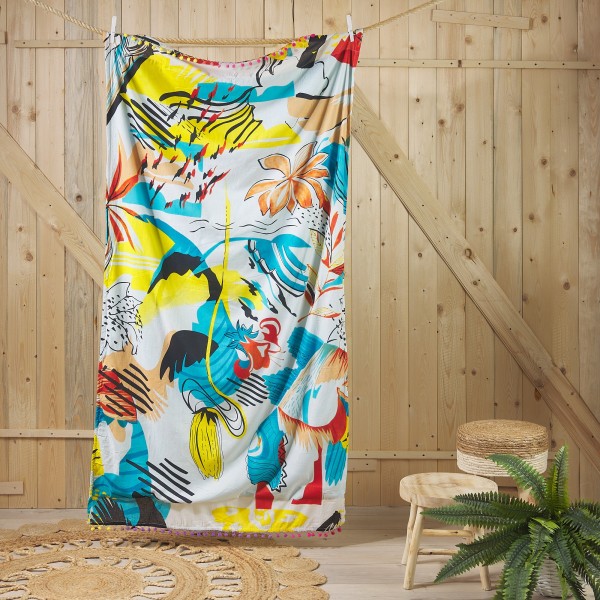 BEACH TOWEL PAREO FUREX GARDEN MICROSPONGE 90x170cm