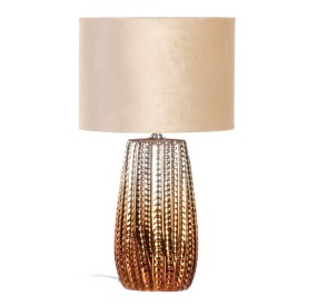 GOLDEN CERAMIC AND FABRIC TABLE LAMP