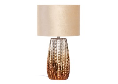 GOLDEN CERAMIC AND FABRIC TABLE LAMP