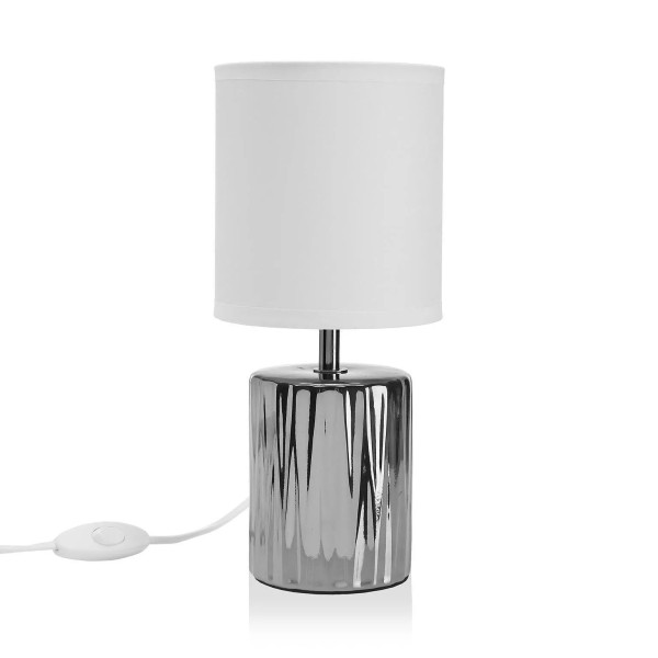 BAJOUR SILVER PORCELAIN LAMP 29cm