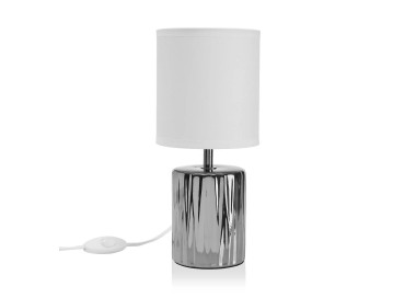 BAJOUR SILVER PORCELAIN LAMP 29cm