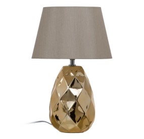 GOLDEN CERAMIC AND FABRIC TABLE LAMP 43cm