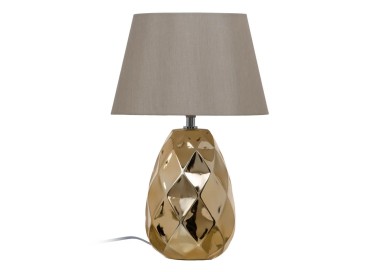 GOLDEN CERAMIC AND FABRIC TABLE LAMP 43cm