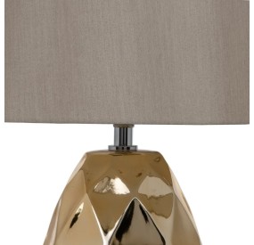 GOLDEN CERAMIC AND FABRIC TABLE LAMP 43cm