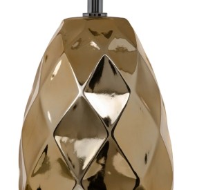 GOLDEN CERAMIC AND FABRIC TABLE LAMP 43cm