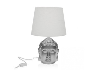 BAJOUR BUDDHA SILVER PORCELAIN LAMP